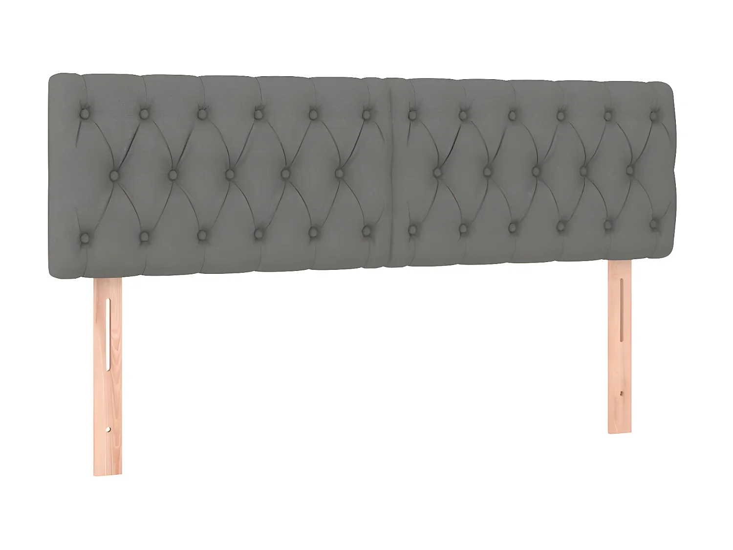 Têtes de lit 2 pcs Gris foncé 80x7x78/88 cm Tissu POI47857 BonneVie Meuble