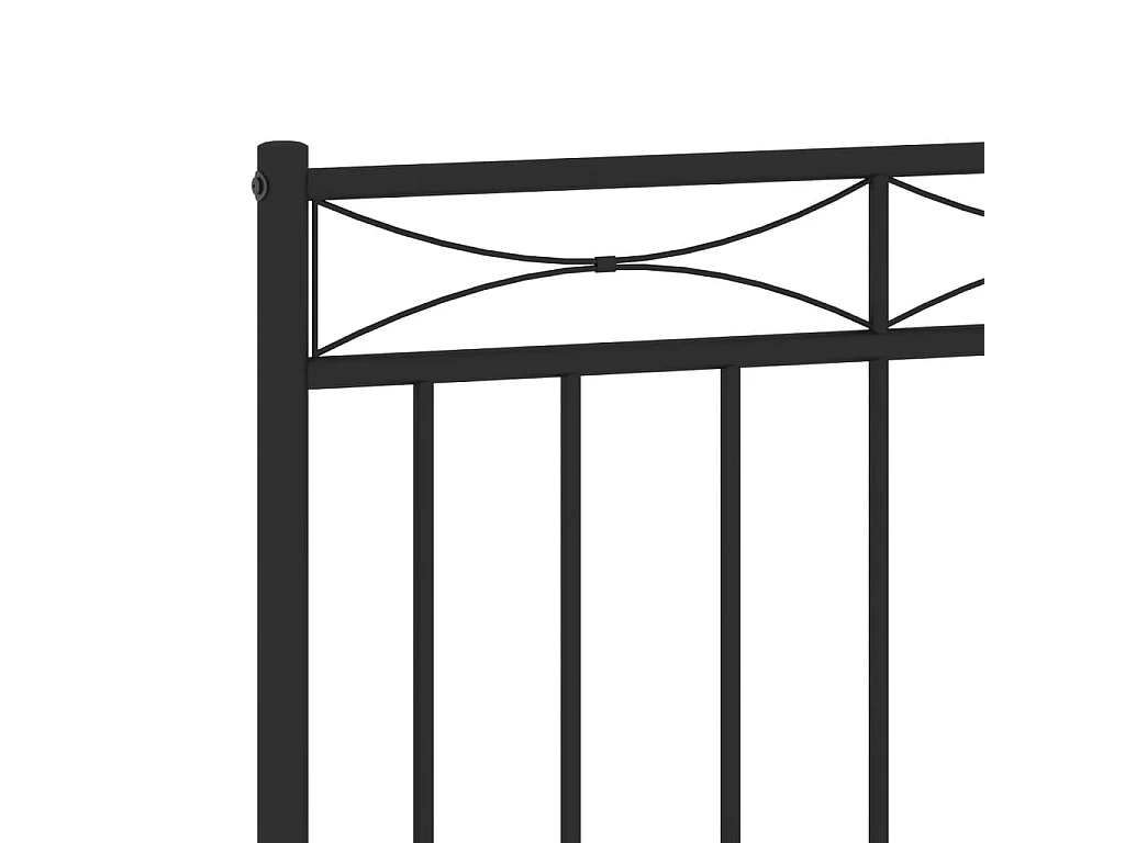 Tête de lit métal noir 75 cm POI95305 BonneVie Meuble