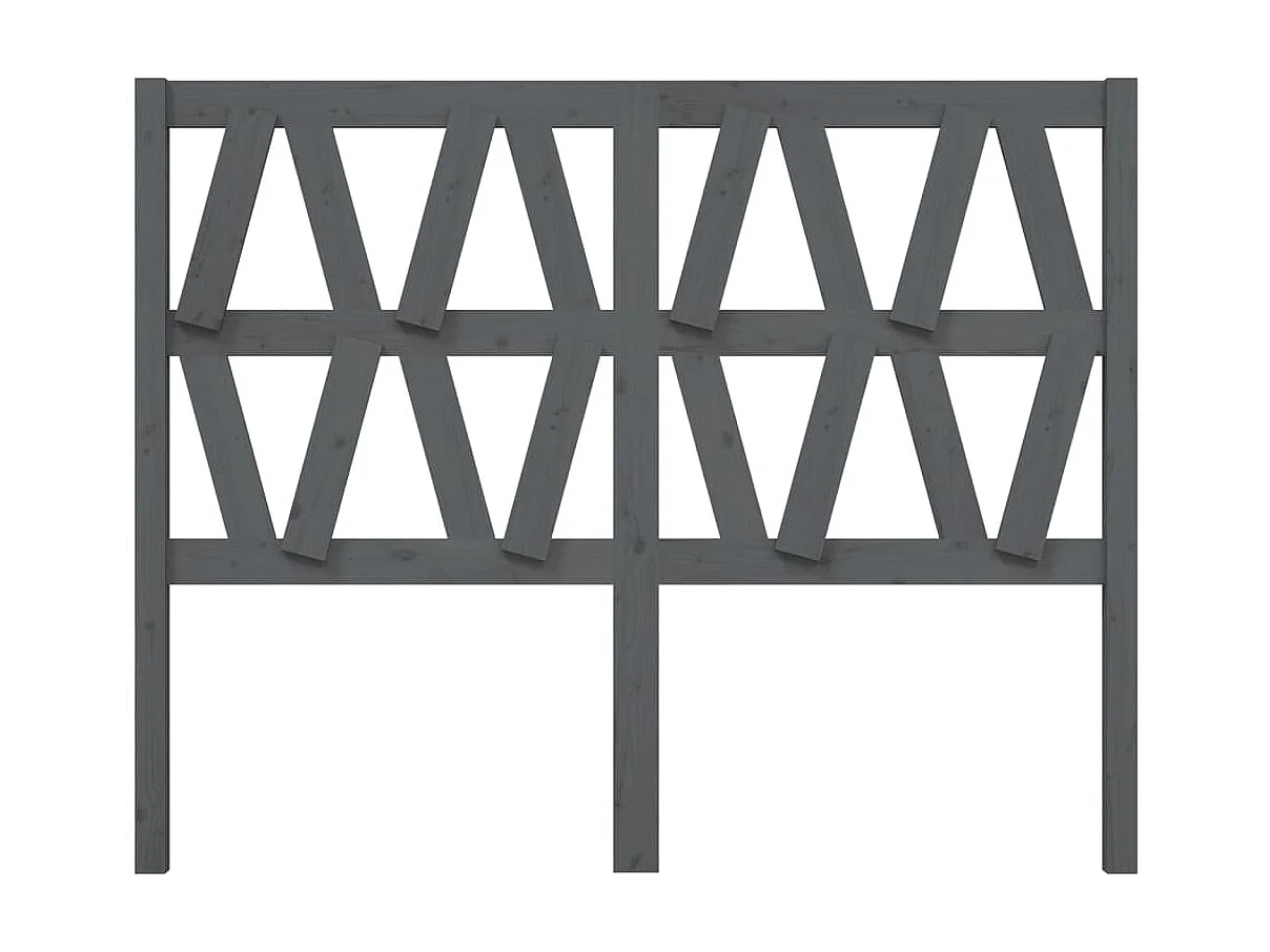 Tête de lit Gris 126x4x100 cm Bois massif de pin POI89512 BonneVie Meuble