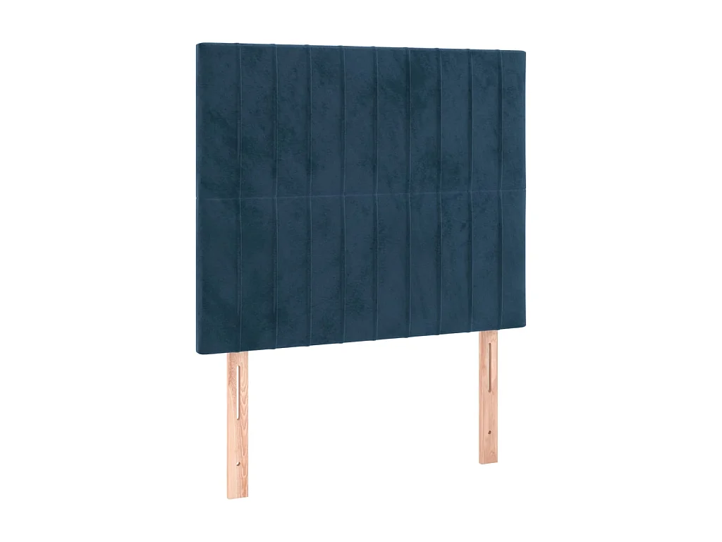 Têtes de lit 2 pcs Bleu foncé 90x5x78/88 cm Velours POI31015 BonneVie Meuble