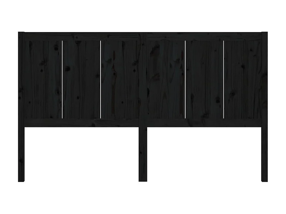 Testiera | Testata del letto per Letto Nera 205,5x4x100cm in Legno Massello di Pino