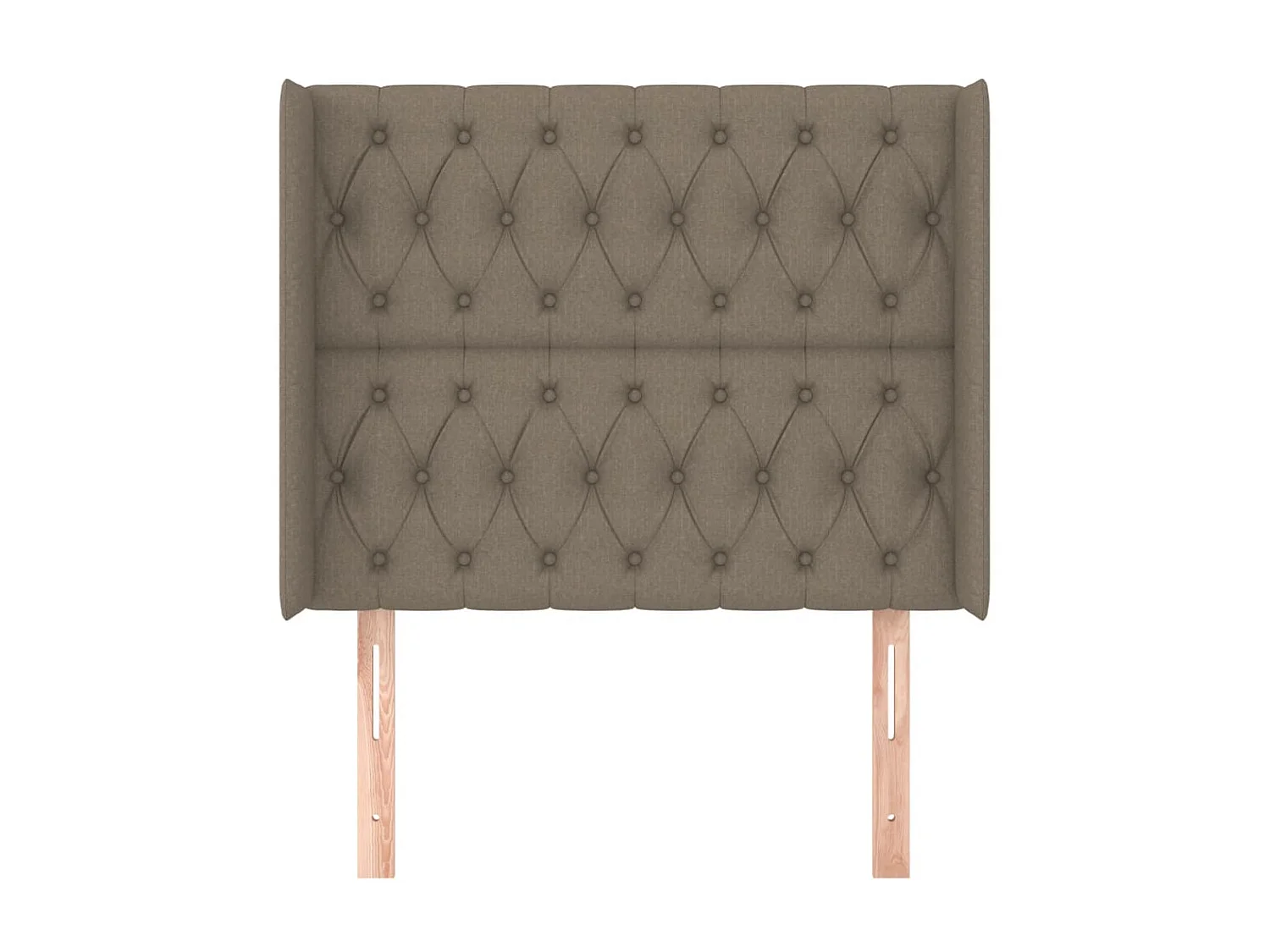 Tête de lit avec oreilles Taupe 93x16x118/128 cm Tissu POI41556 BonneVie Meuble