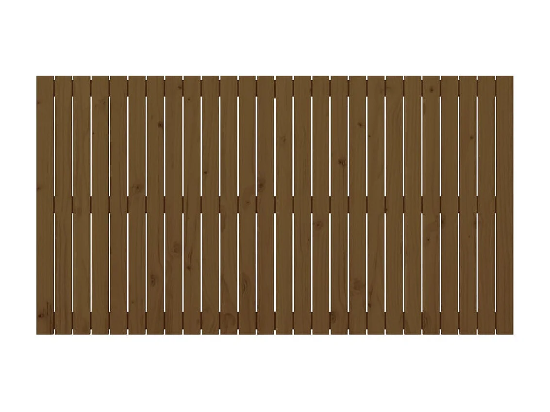 Tête de lit murale Marron miel 166x3x90 cm Bois massif de pin POI56672 BonneVie Meuble