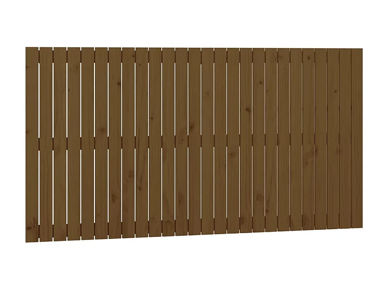 Tête de lit murale Marron miel 166x3x90 cm Bois massif de pin POI56672 BonneVie Meuble