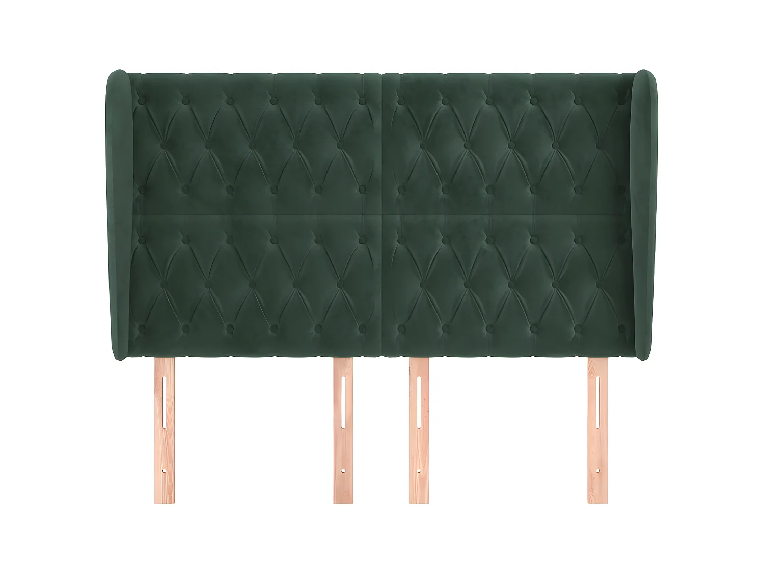 Kopfteil,Bettkopfteil mit Ohren Dunkelgrün 163x23x118/128 cm Samt -gkd946038