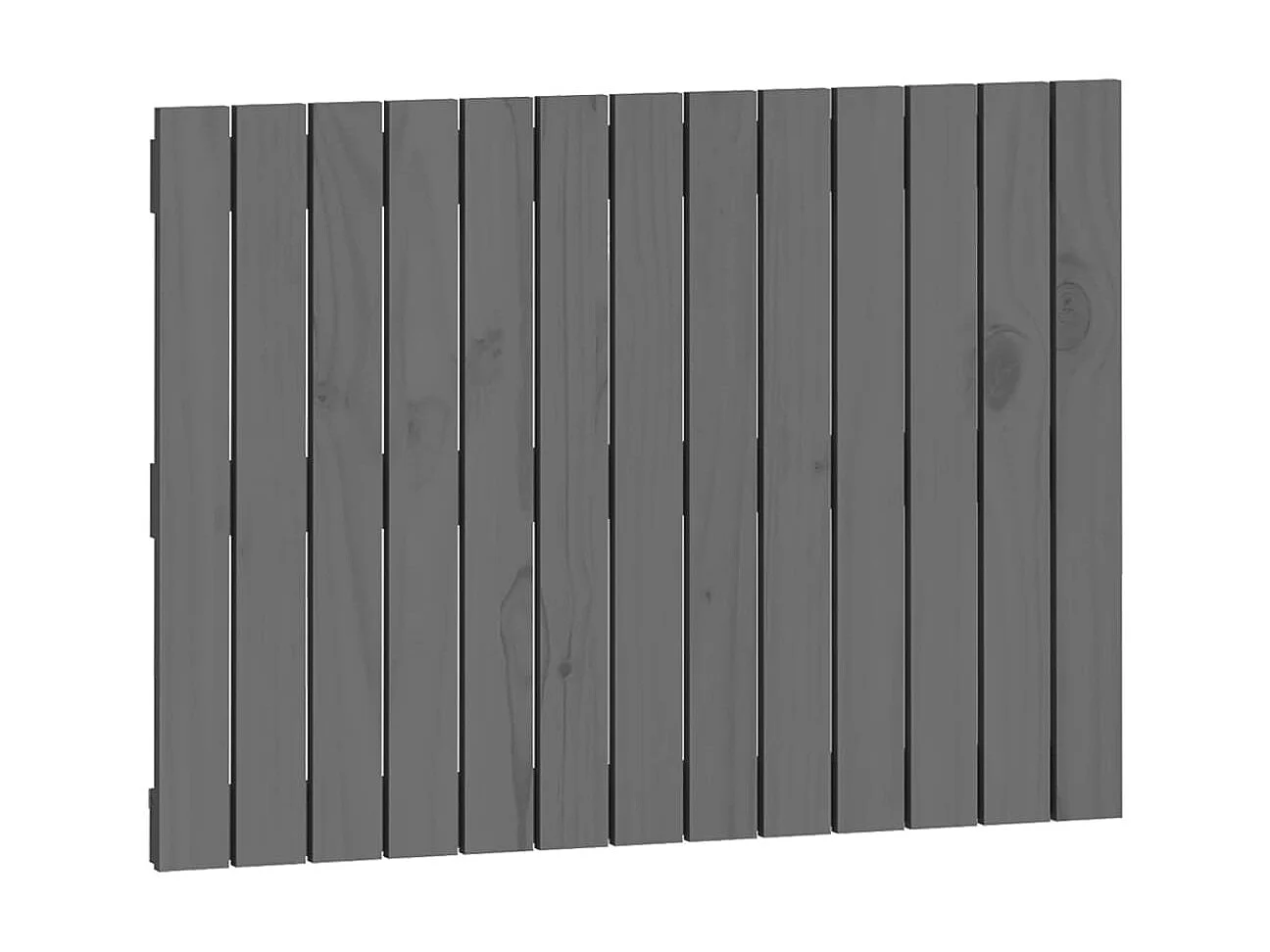 Tête de lit murale Gris 82,5x3x60 cm Bois massif de pin POI37989 BonneVie Meuble