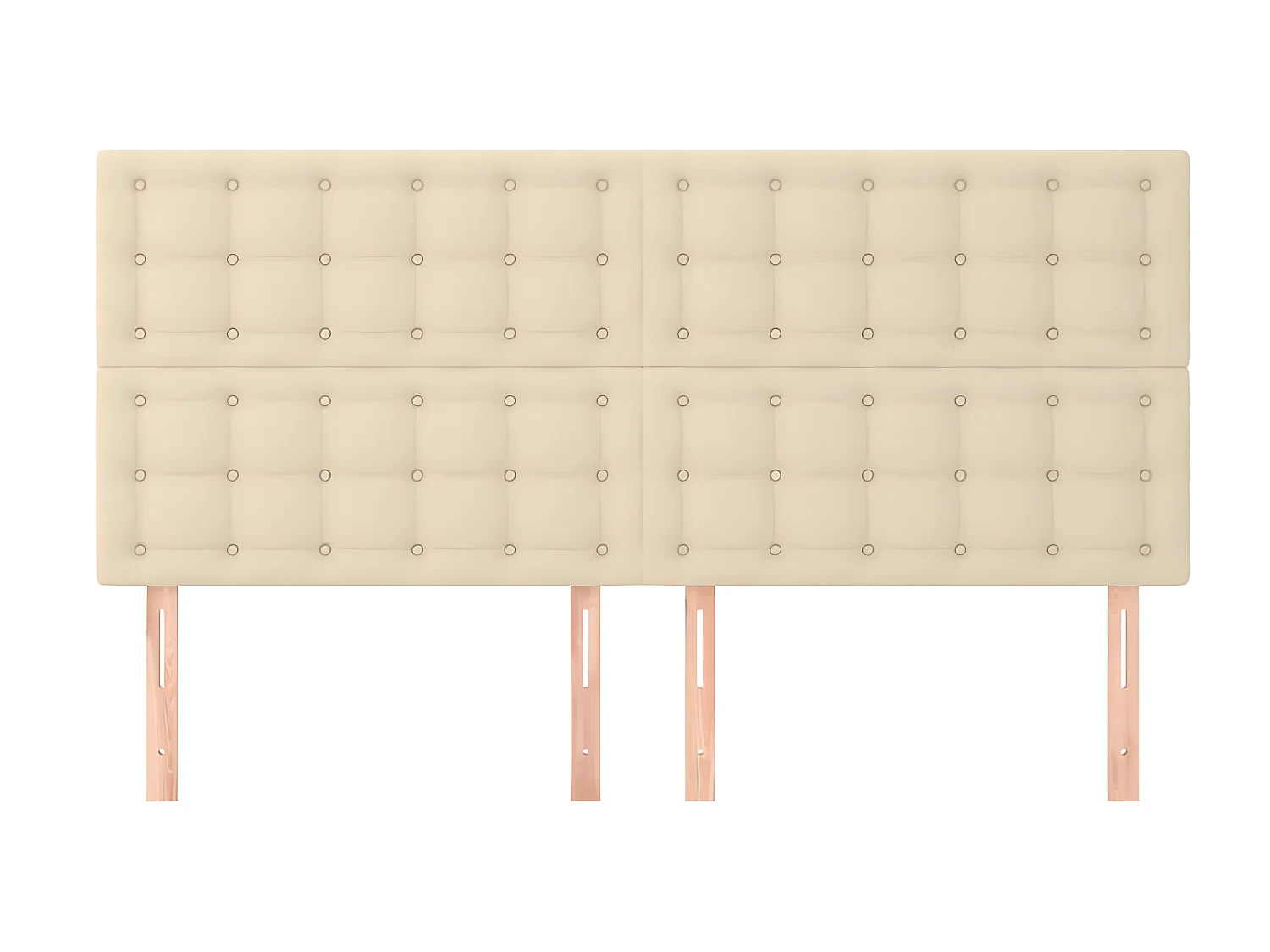 4 pcs Têtes de lit Crème 90x5x78/88 cm Tissu PLO82137 BonneVie Meuble