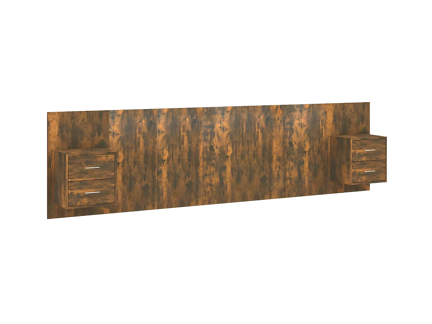 Tête de lit avec armoires Chêne fumé Bois d'ingénierie POI90923 BonneVie Meuble