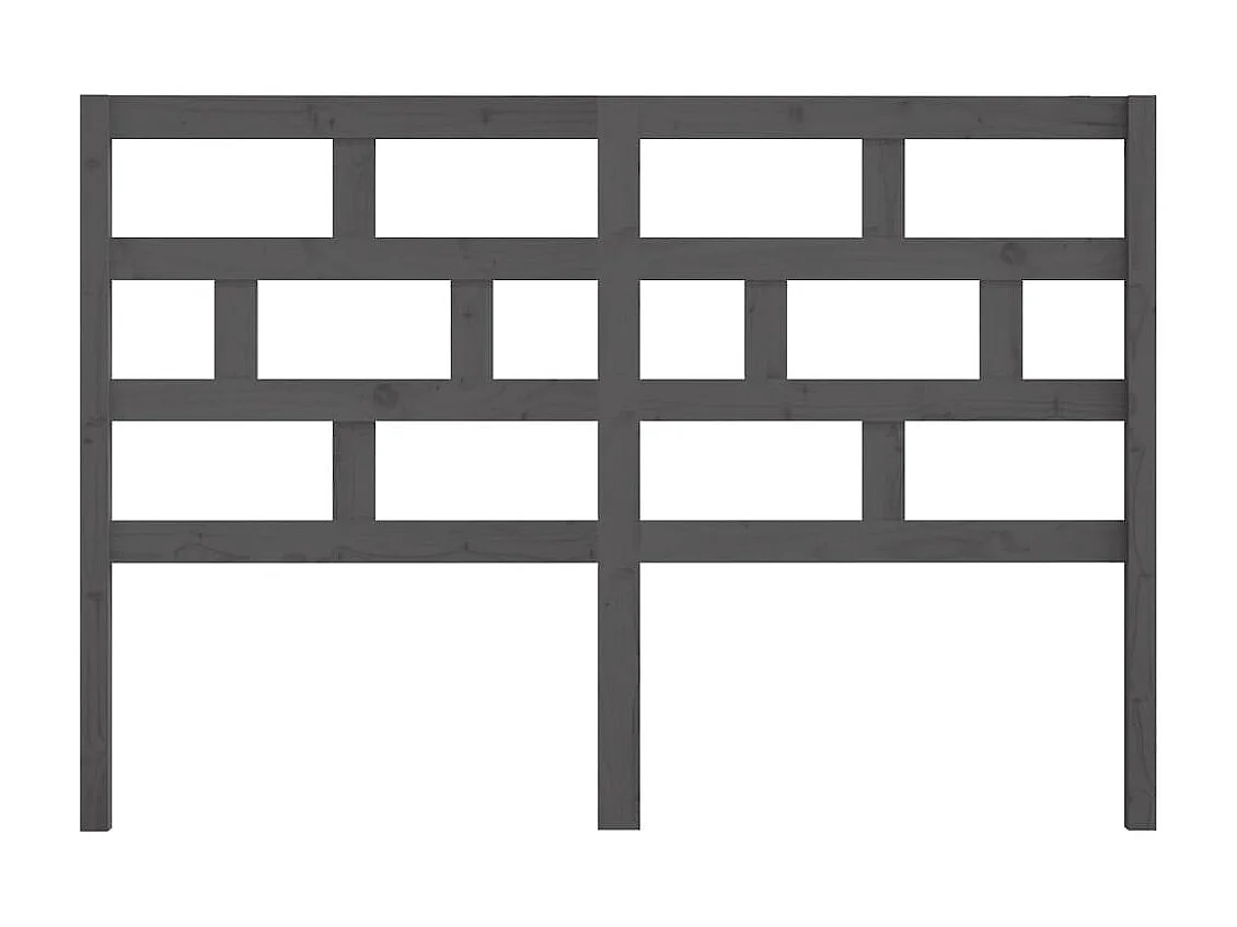 Tête de lit Gris 126x4x100 cm Bois massif de pin POI27341 BonneVie Meuble