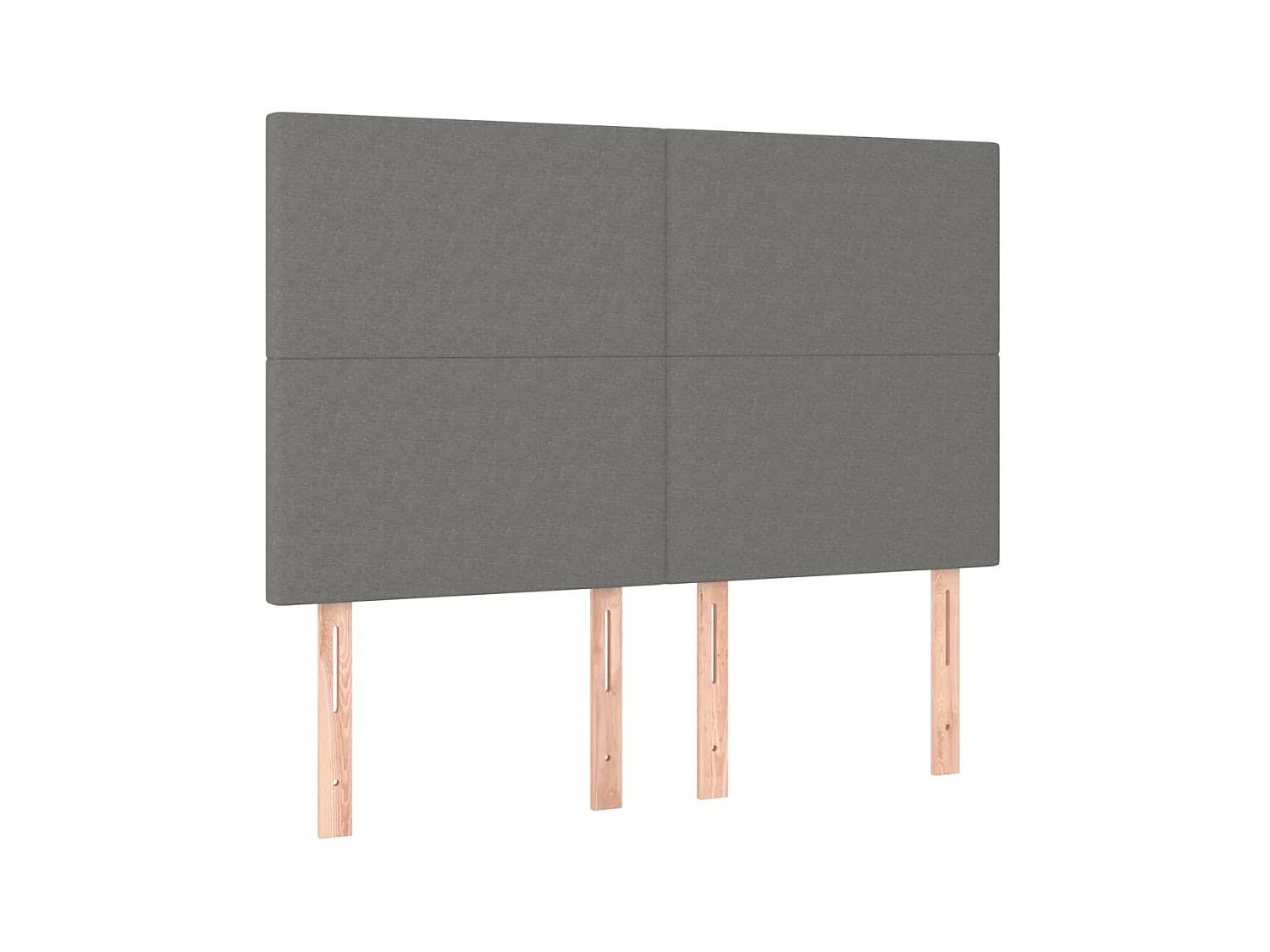 Têtes de lit 4 pcs Gris foncé 72x5x78/88 cm Tissu POI34711 BonneVie Meuble