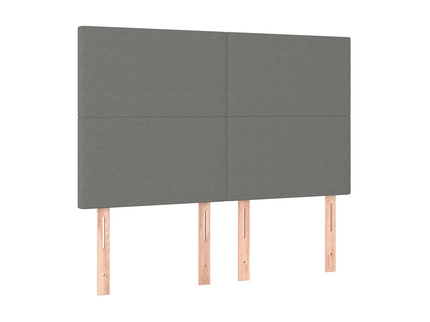 Têtes de lit 4 pcs Gris foncé 72x5x78/88 cm Tissu POI34711 BonneVie Meuble