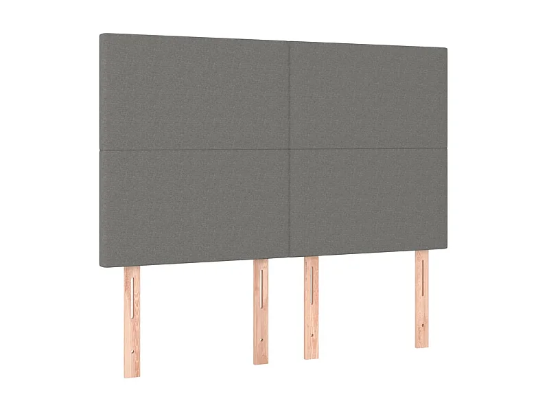 Têtes de lit 4 pcs Gris foncé 72x5x78/88 cm Tissu POI34711 BonneVie Meuble