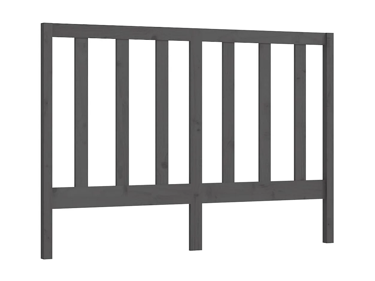 Cabeceira de cama 126x4x100 cm pinho maciço cinzento PT491787