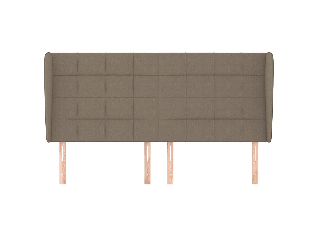 Cabeceira cama abas tecido 203x23x118/128 cm cinza-acastanhado PT556999