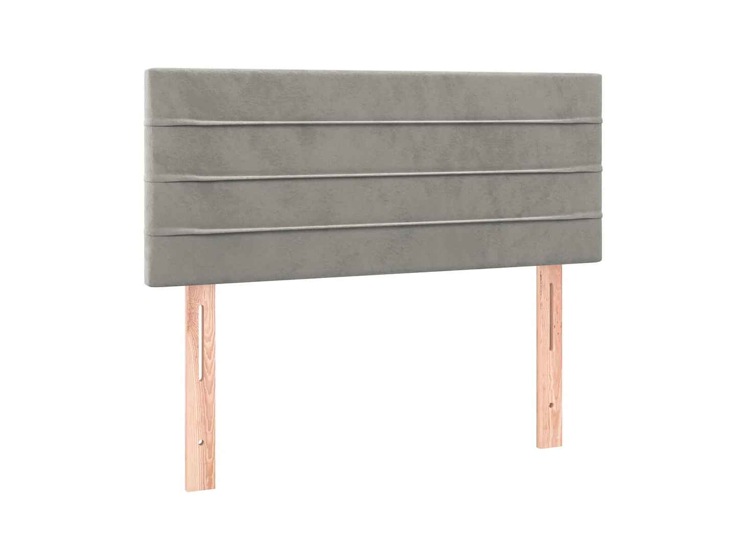 Testiera | Testata del letto Grigio Chiaro 90x5x78/88 cm in Velluto