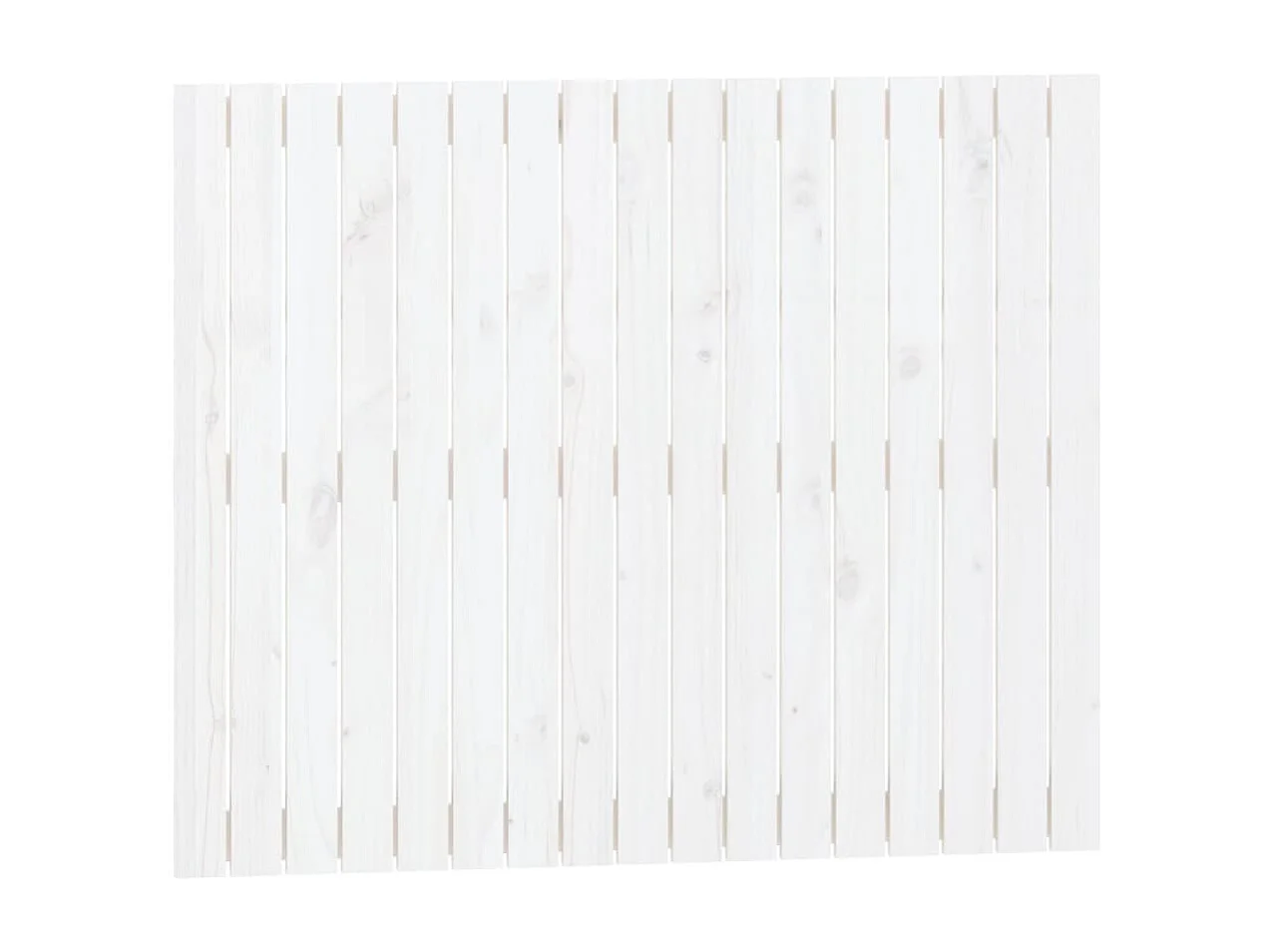 Testiera | Testata del letto da Parete Bianca 108x3x90 cm in Legno Massello di Pino