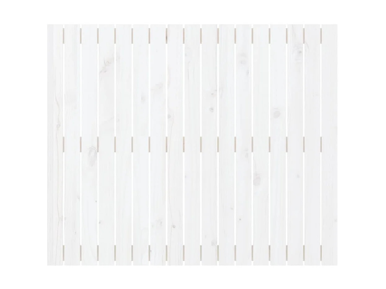 Testiera | Testata del letto da Parete Bianca 108x3x90 cm in Legno Massello di Pino