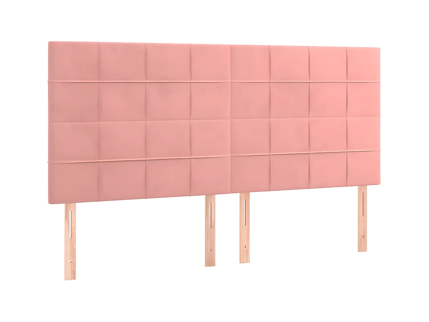 Têtes de lit 4 pcs Rose 100x5x78/88 cm Velours POI79150 BonneVie Meuble