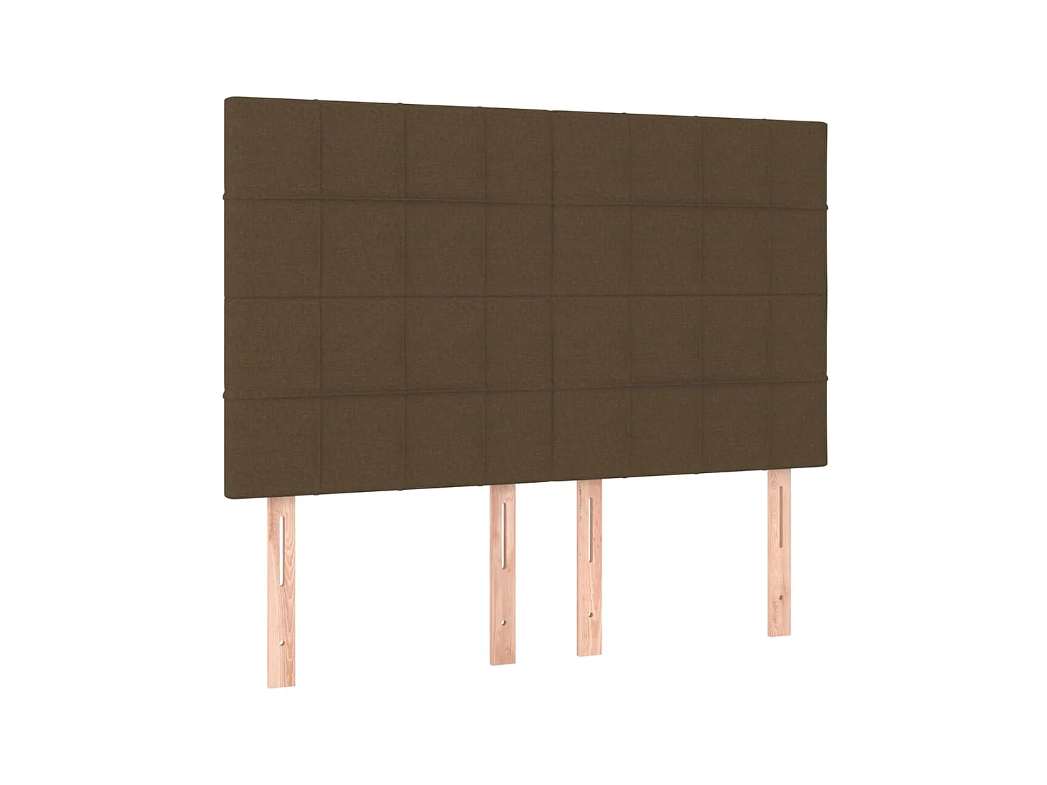 Têtes de lit 4 pcs Marron foncé 72x5x78/88 cm Tissu POI83059 BonneVie Meuble