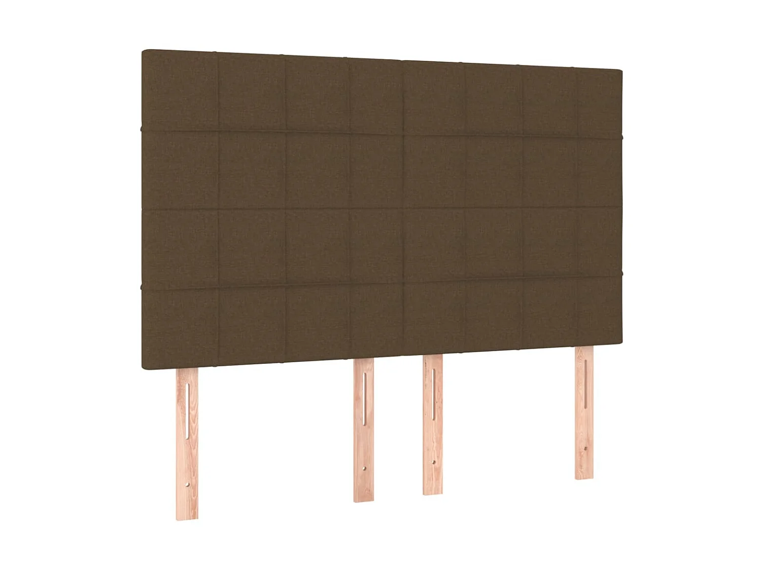 Têtes de lit 4 pcs Marron foncé 72x5x78/88 cm Tissu POI83059 BonneVie Meuble