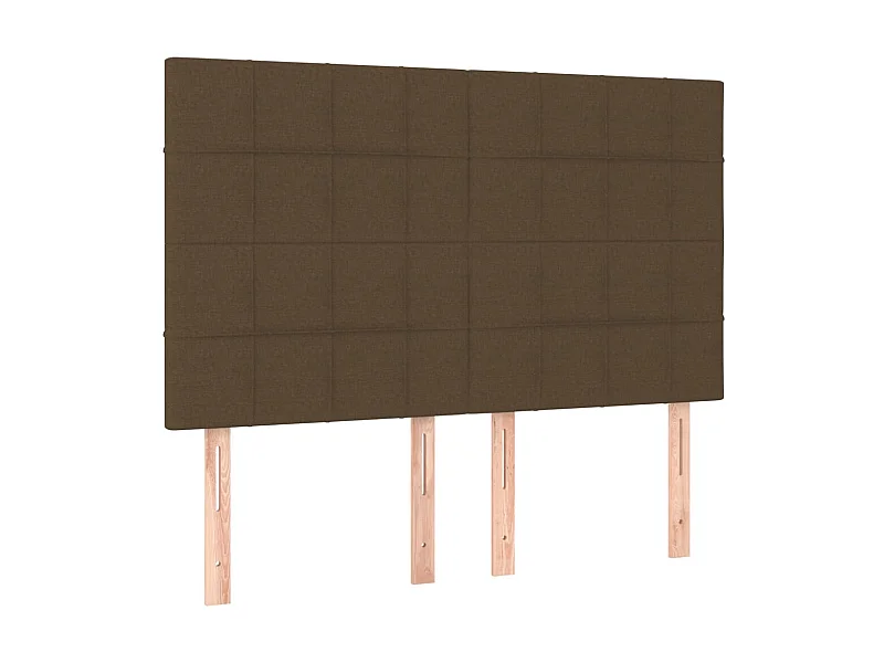 Têtes de lit 4 pcs Marron foncé 72x5x78/88 cm Tissu POI83059 BonneVie Meuble