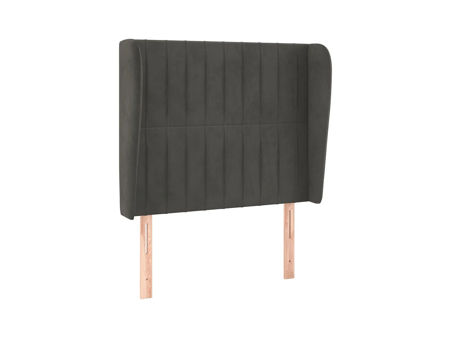 Tête de lit avec oreilles Gris foncé 93x23x118/128 cm Velours POI12356 BonneVie Meuble