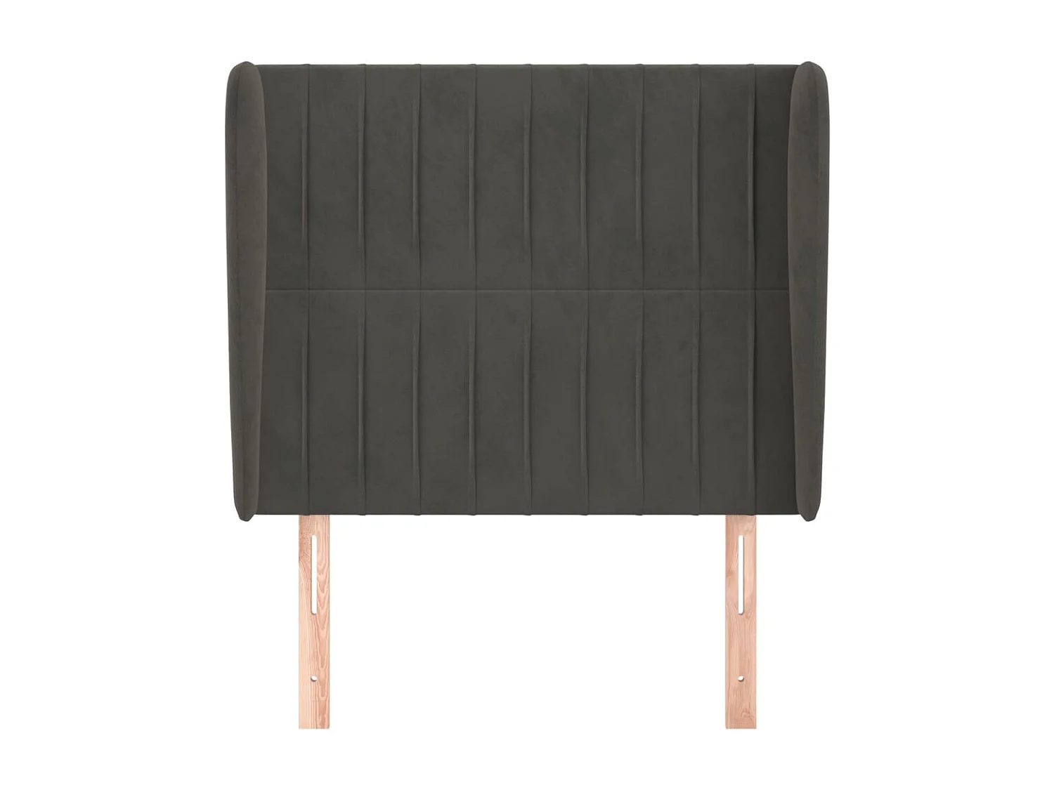 Tête de lit avec oreilles Gris foncé 93x23x118/128 cm Velours POI12356 BonneVie Meuble