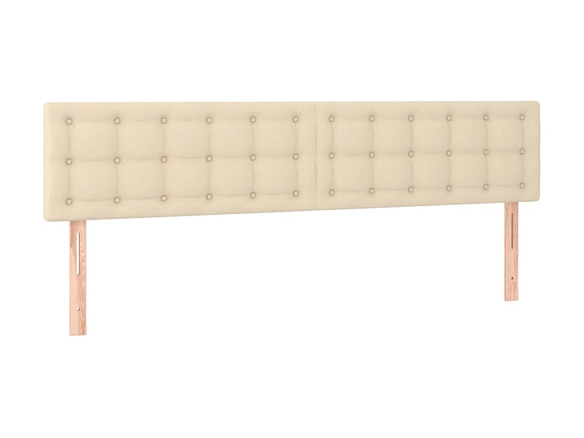 Cabeceros 2 unidades de tela color crema 100x5x78/88 cm ES75271