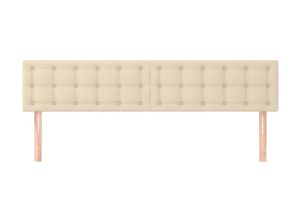 Cabeceros 2 unidades de tela color crema 100x5x78/88 cm ES75271