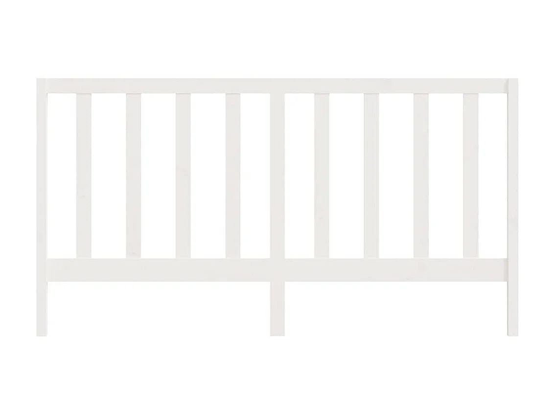 Tête de lit Blanc 206x4x100 cm Bois massif de pin POI32618 BonneVie Meuble