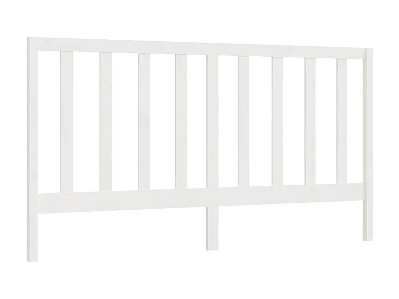 Tête de lit Blanc 206x4x100 cm Bois massif de pin POI32618 BonneVie Meuble
