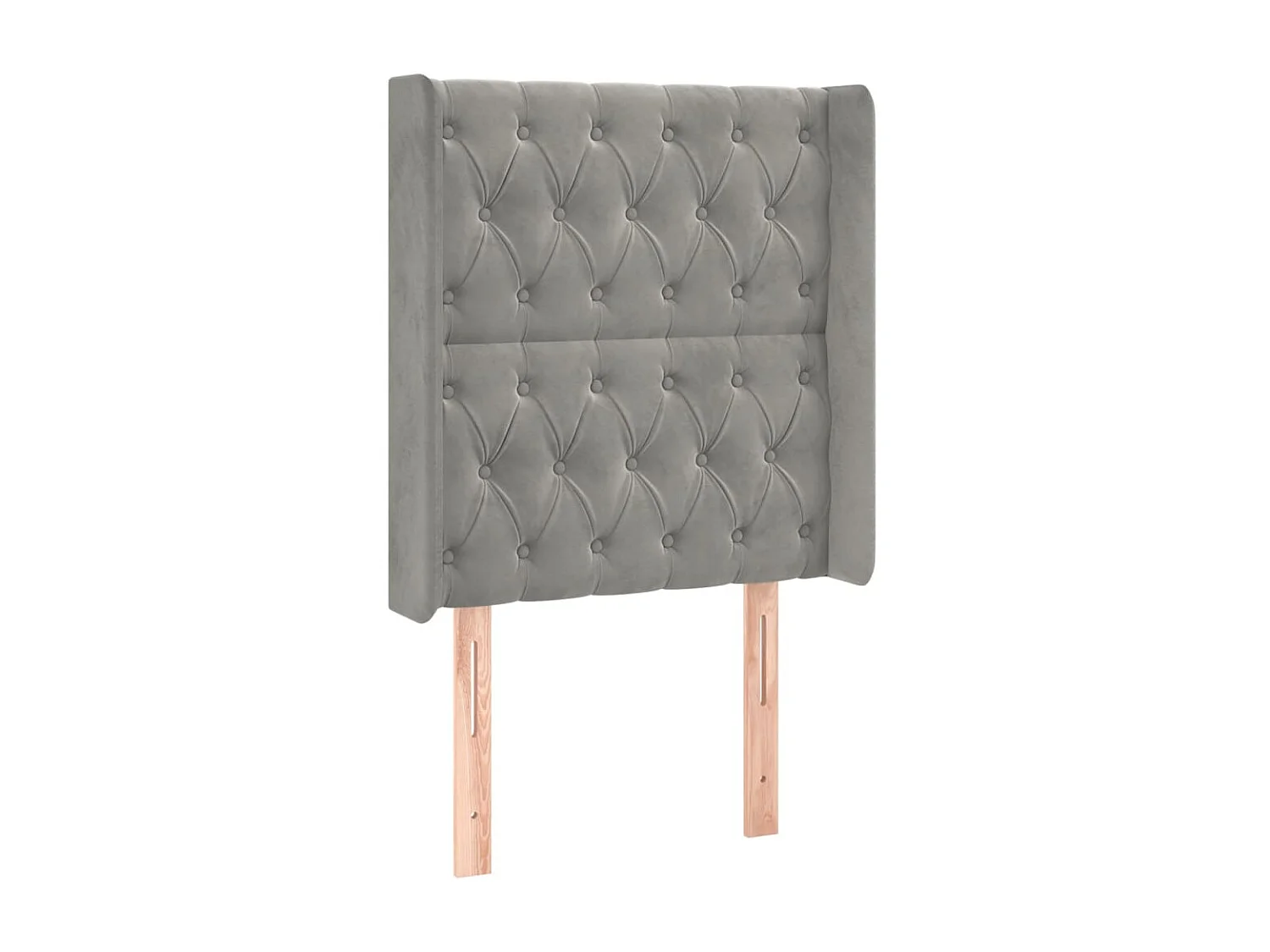 Tête de lit à LED Gris clair 83x16x118/128 cm Velours POI31424 BonneVie Meuble