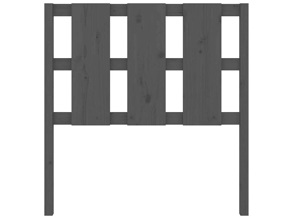 Tête de lit Gris 105,5x4x100 cm Bois massif de pin POI32689 BonneVie Meuble