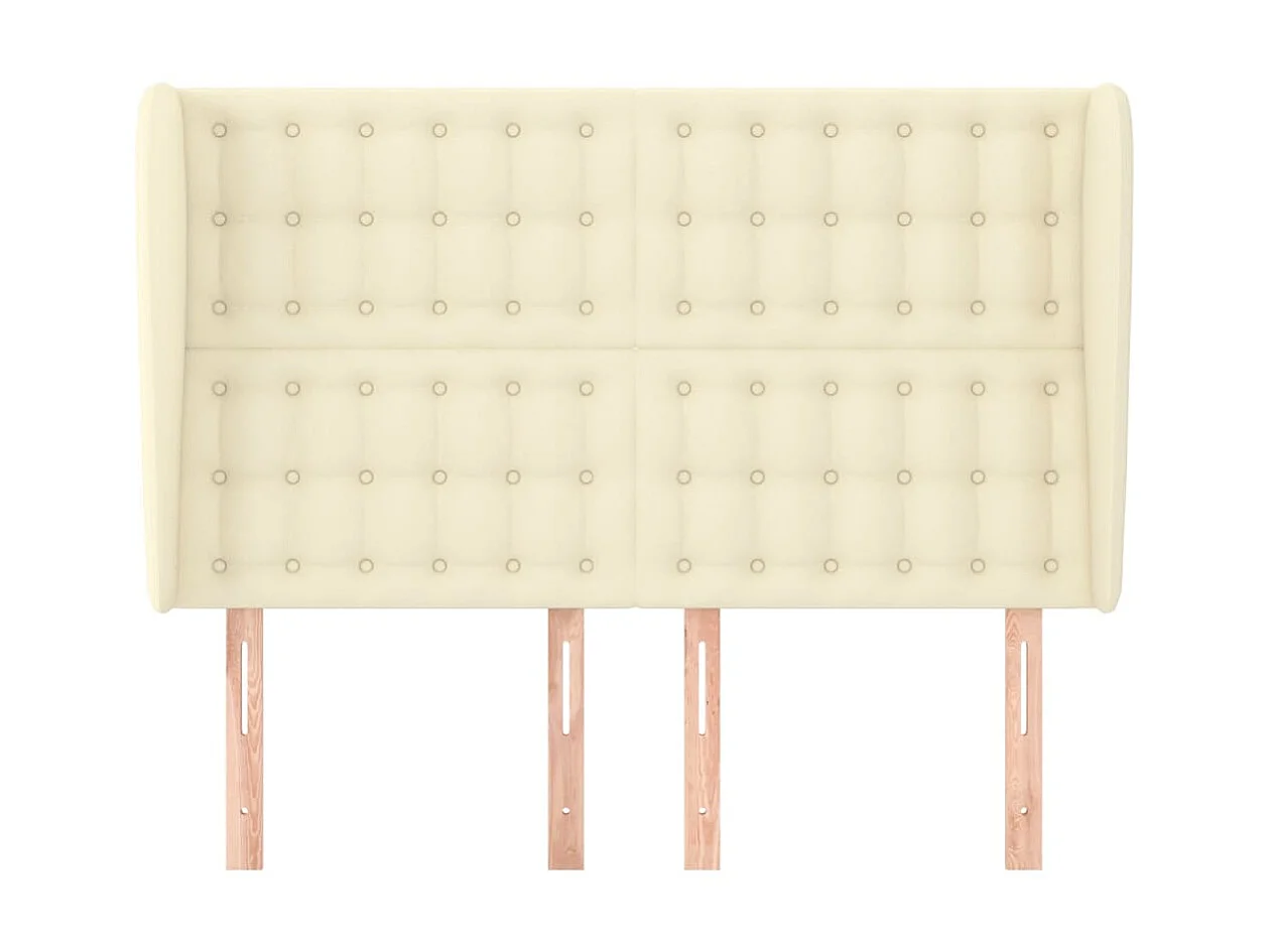 Tête de lit avec oreilles Crème 147x23x118/128 cm Similicuir POI85768 BonneVie Meuble