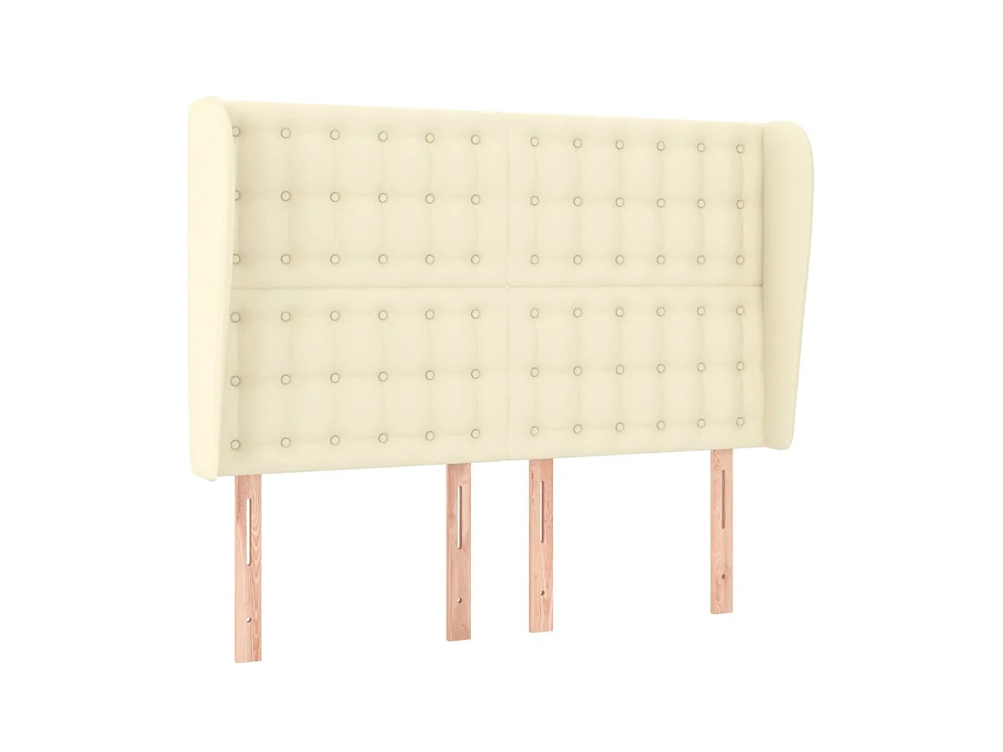 Tête de lit avec oreilles Crème 147x23x118/128 cm Similicuir POI85768 BonneVie Meuble