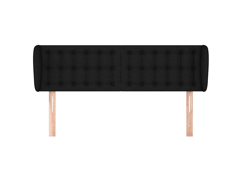 Tête de lit avec oreilles Noir 147x23x78,88 cm Tissu LKC40478 BonneVie Meuble