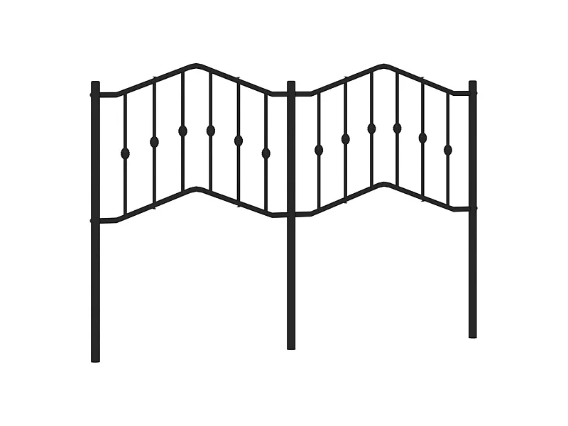 Cabecero de metal negro 140 cm ES19586