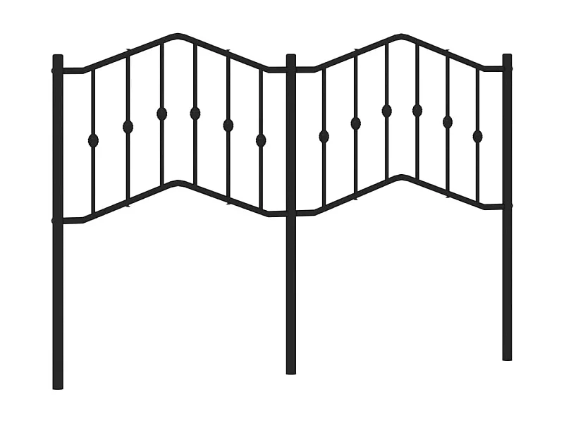 Tête de lit métal noir 140 cm POI24798 BonneVie Meuble