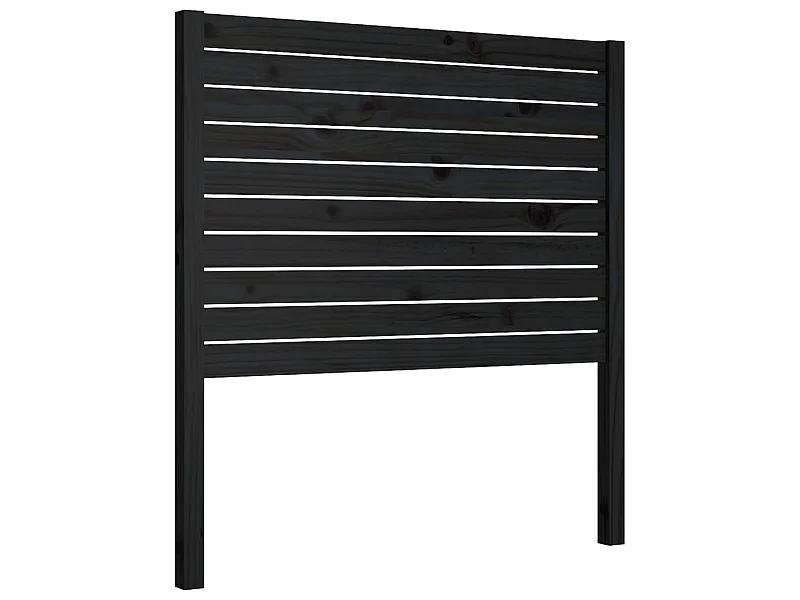 Cabeceira de cama 96x4x100 cm pinho maciço preto PT606216