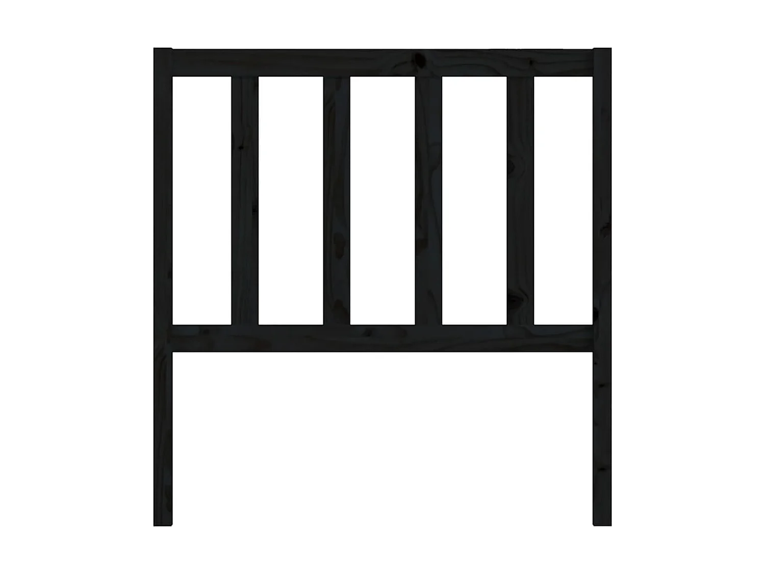 Tête de lit Noir 81x4x100 cm Bois massif de pin POI48844 BonneVie Meuble