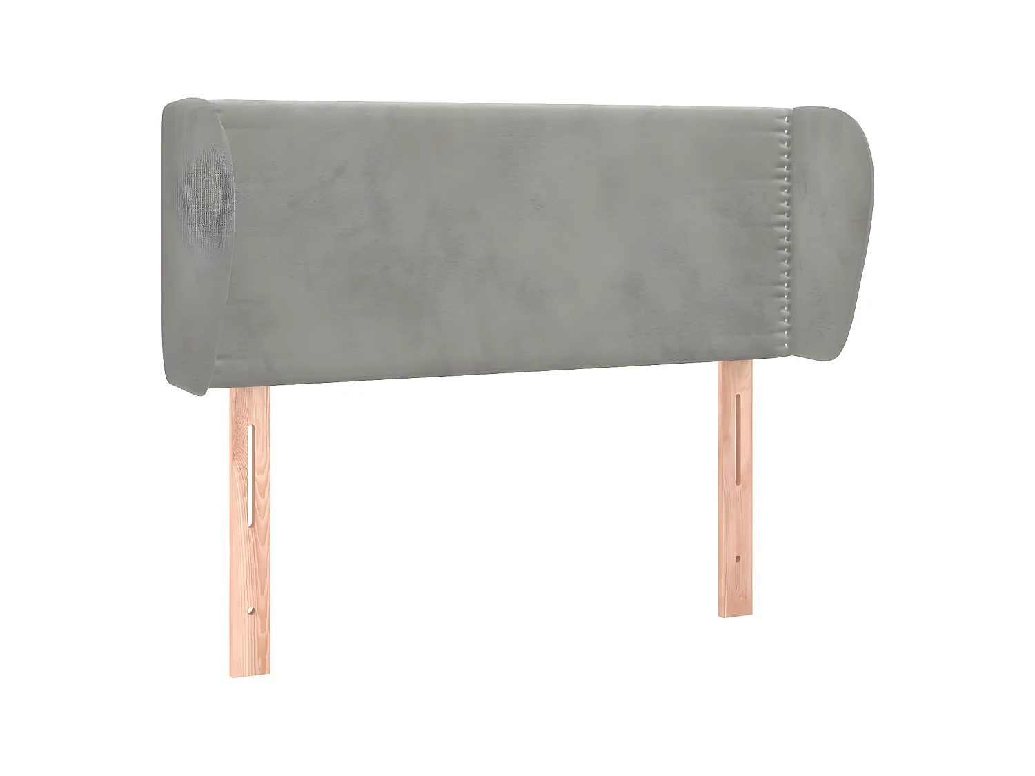 Tête de lit avec oreilles Gris clair 83x23x78/88 cm Velours POI33697 BonneVie Meuble