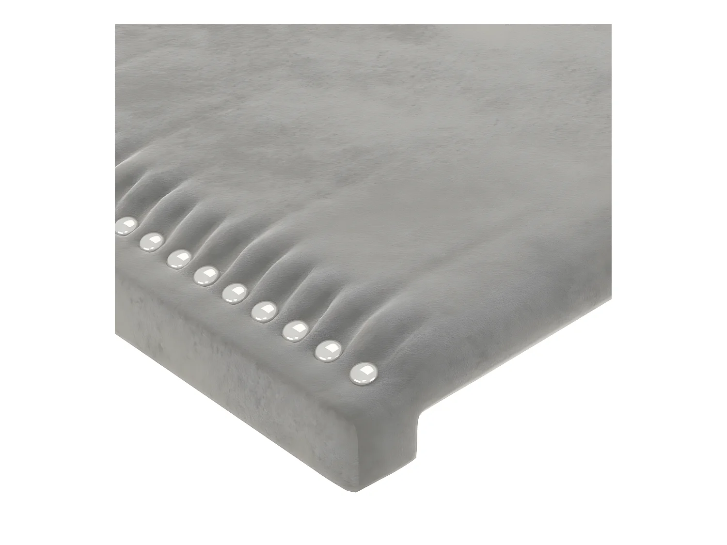 Testiera | Testata del letto ad Orecchio Grigio Chiaro 83x23x78/88 cm in Velluto