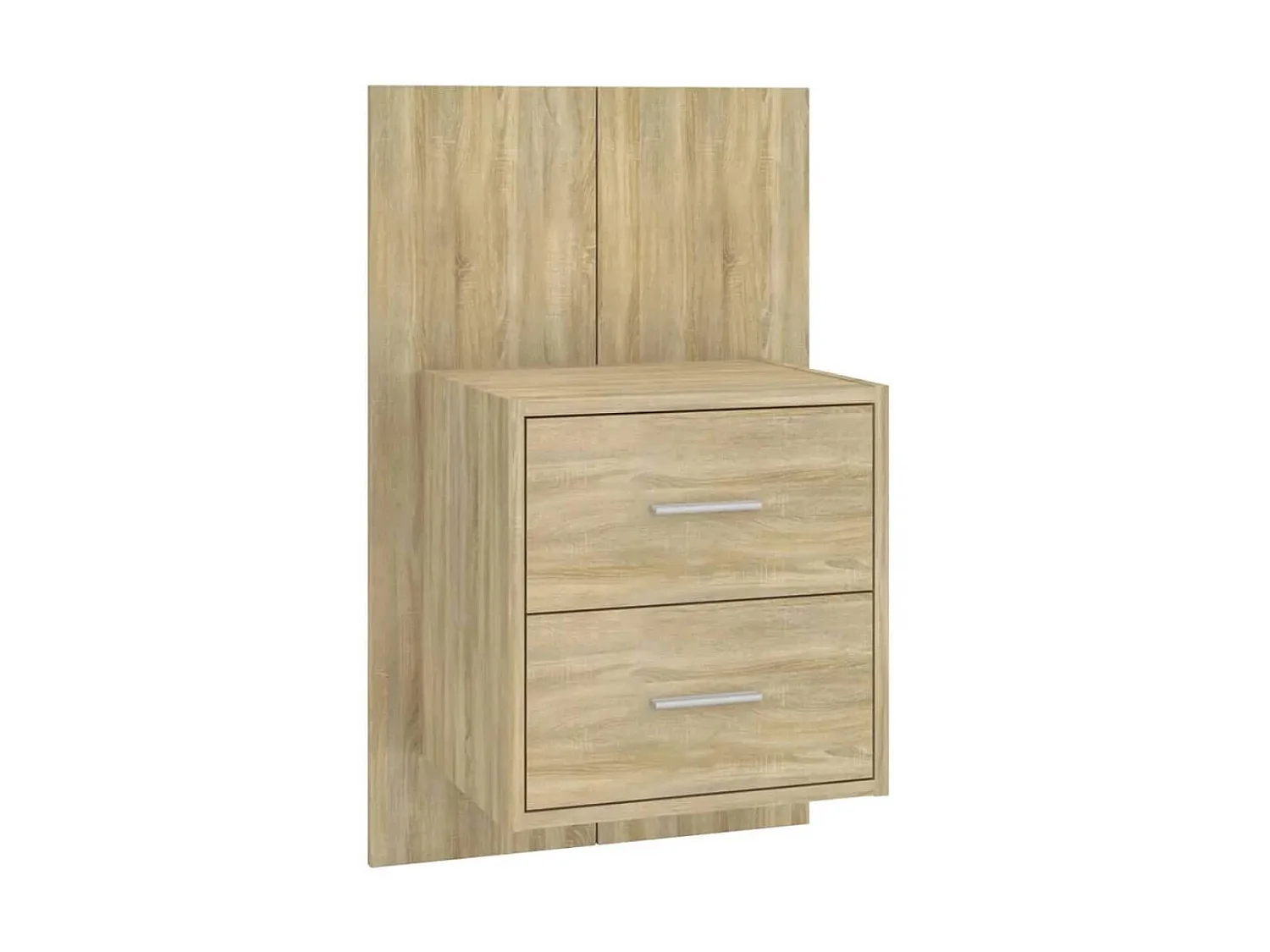 Tête de lit avec armoires Chêne sonoma Bois d'ingénierie POI91929 BonneVie Meuble