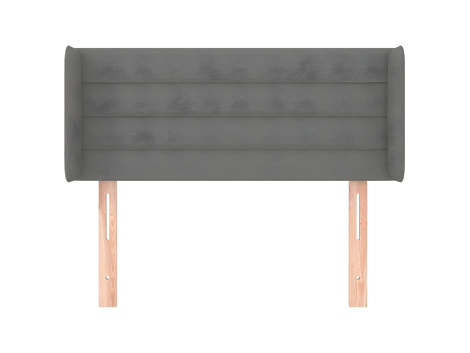 Tête de lit avec oreilles Gris foncé 103x16x78/88 cm Tissu POI89520 BonneVie Meuble