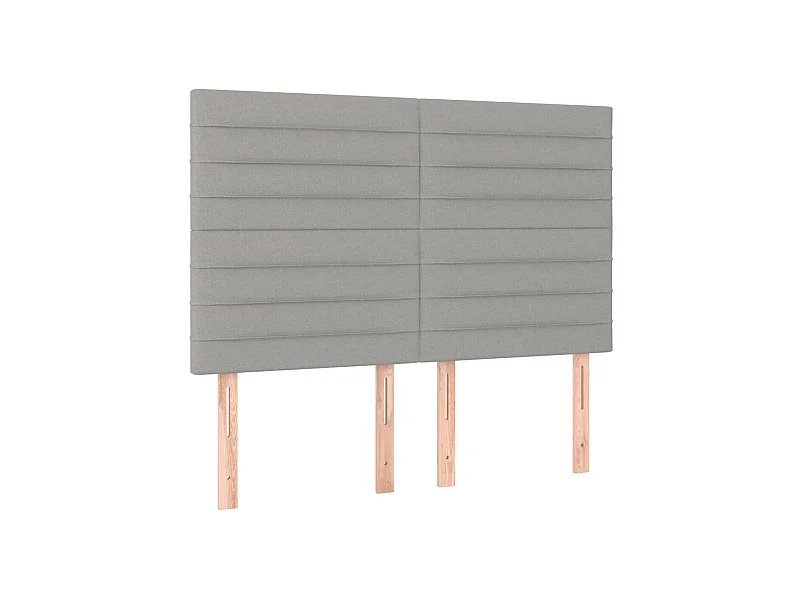 Kopfteil,Bettkopfteile 4 Stk. Hellgrau 72x5x78/88 cm Stoff -gkd101353