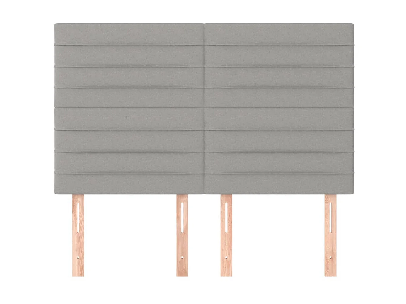 Têtes de lit 4 pcs Gris clair 72x5x78/88 cm Tissu POI81484 BonneVie Meuble