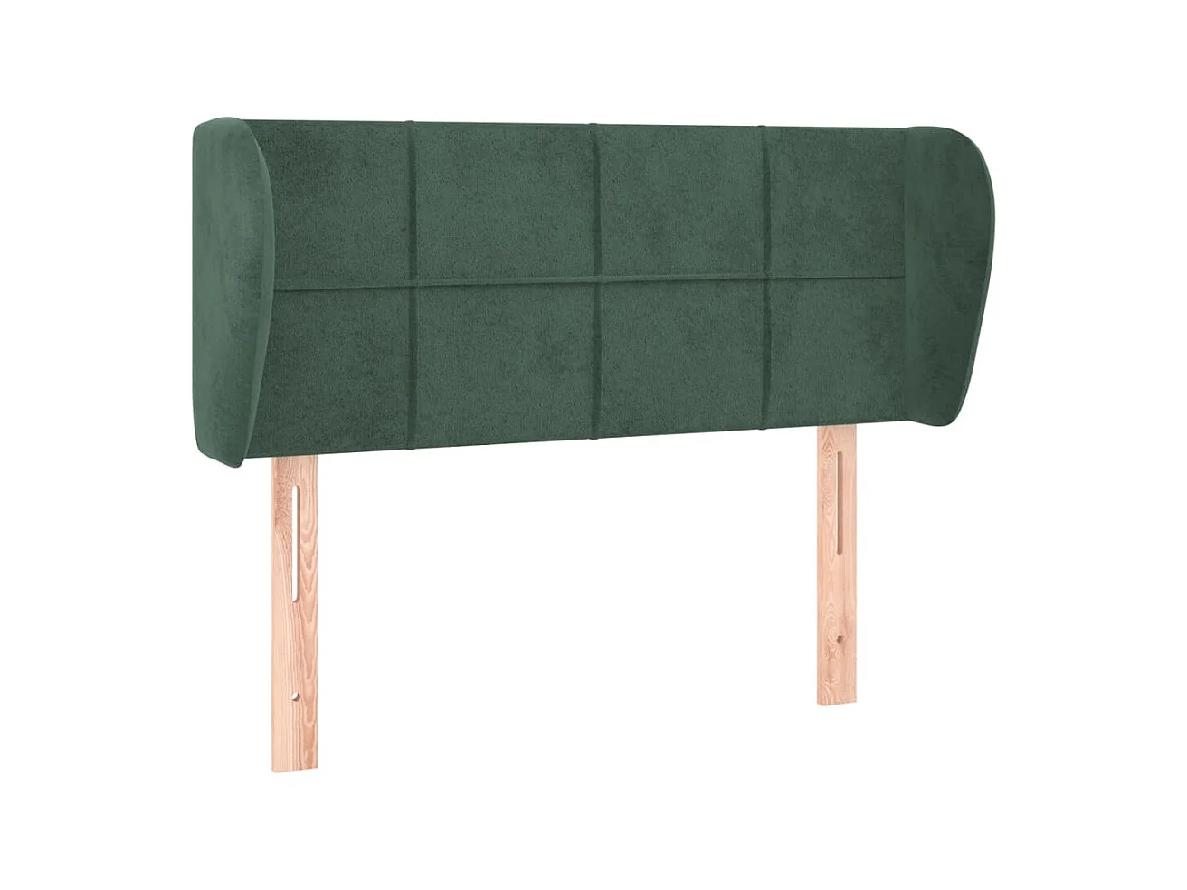 Tête de lit avec oreilles Vert foncé 93x23x78/88 cm Velours POI31791 BonneVie Meuble
