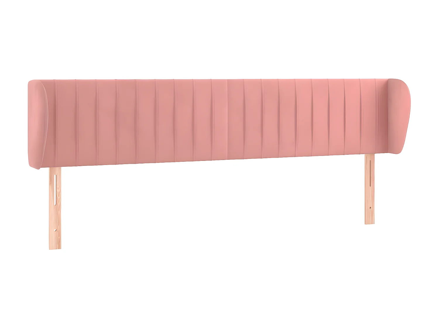 Tête de lit avec oreilles Rose 183x23x78/88 cm Velours POI26091 BonneVie Meuble