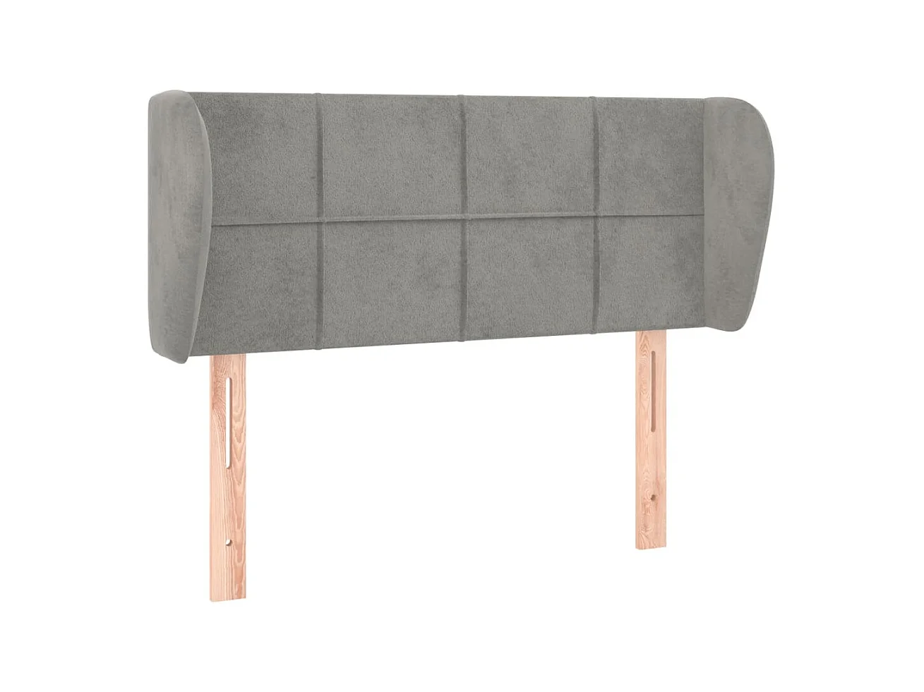 Tête de lit avec oreilles Gris clair 83x23x78/88 cm Velours POI23580 BonneVie Meuble