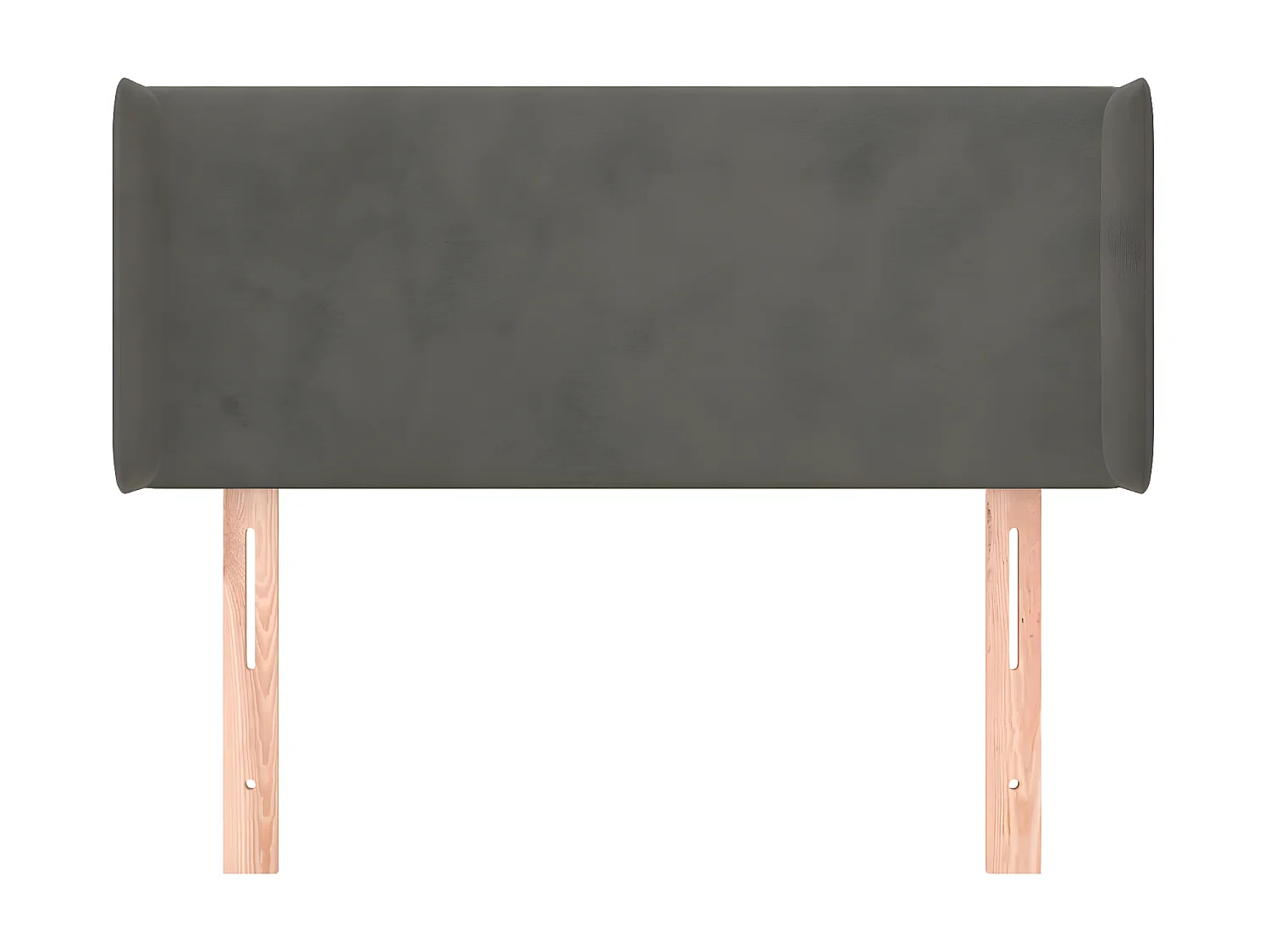 Cabecero de terciopelo gris oscuro 83x16x78/88 cm ES37383
